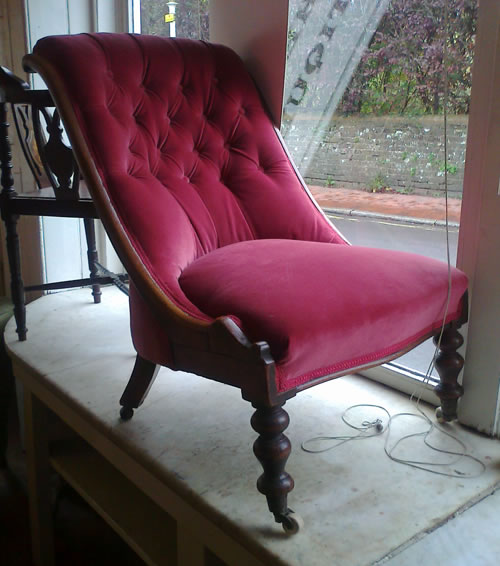 SOLD - Victorian Slipper Chair